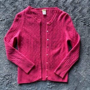 J. Crew 100% cashmere cable knit cardigan